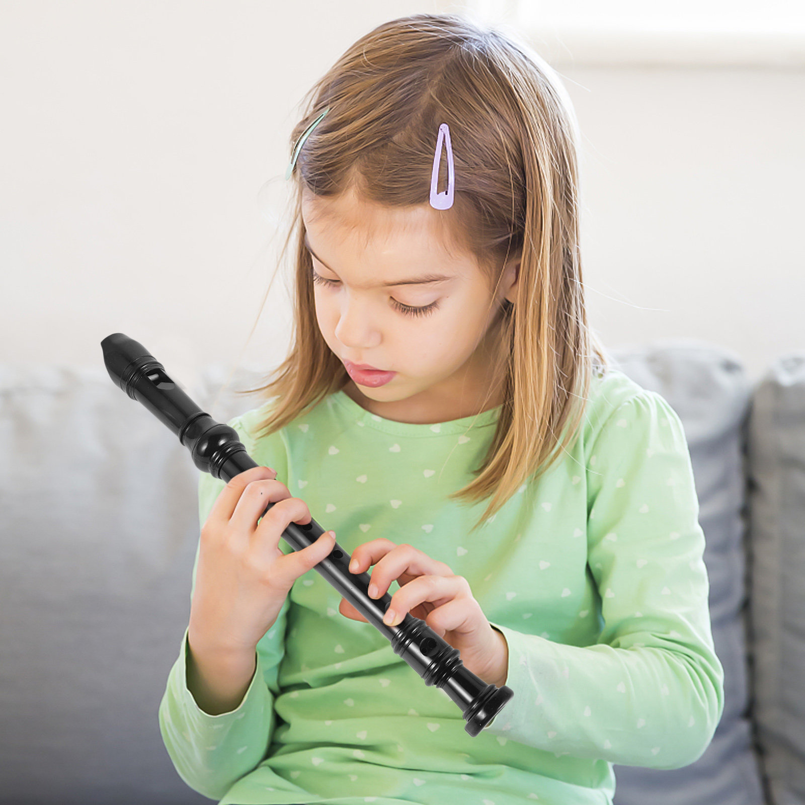 Soprano Recorder Plastic - Soprano Recorder 8 Hole Transparent Black