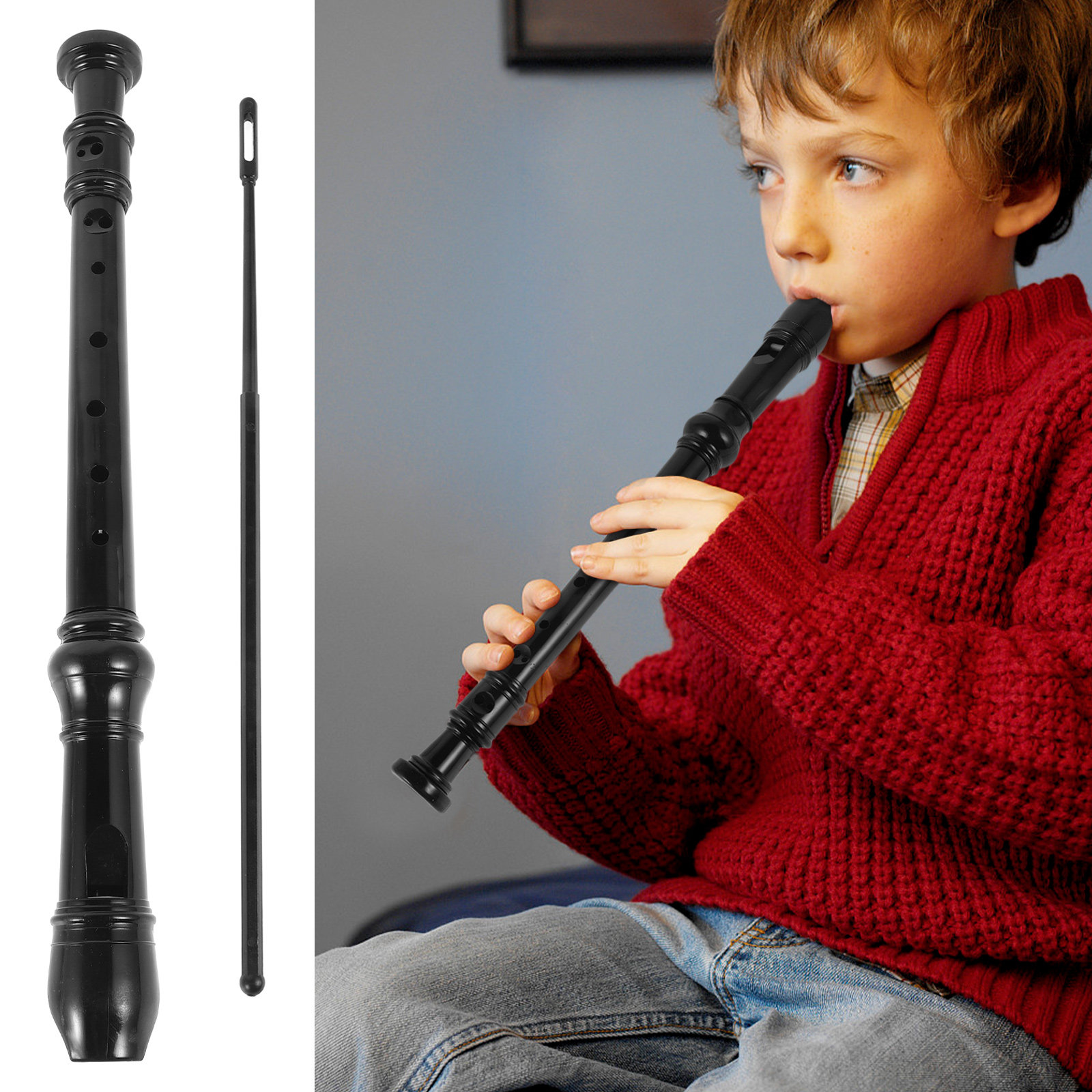 8 Hole Black Transparent ABS R - Soprano Recorder Plastic 评论和价格