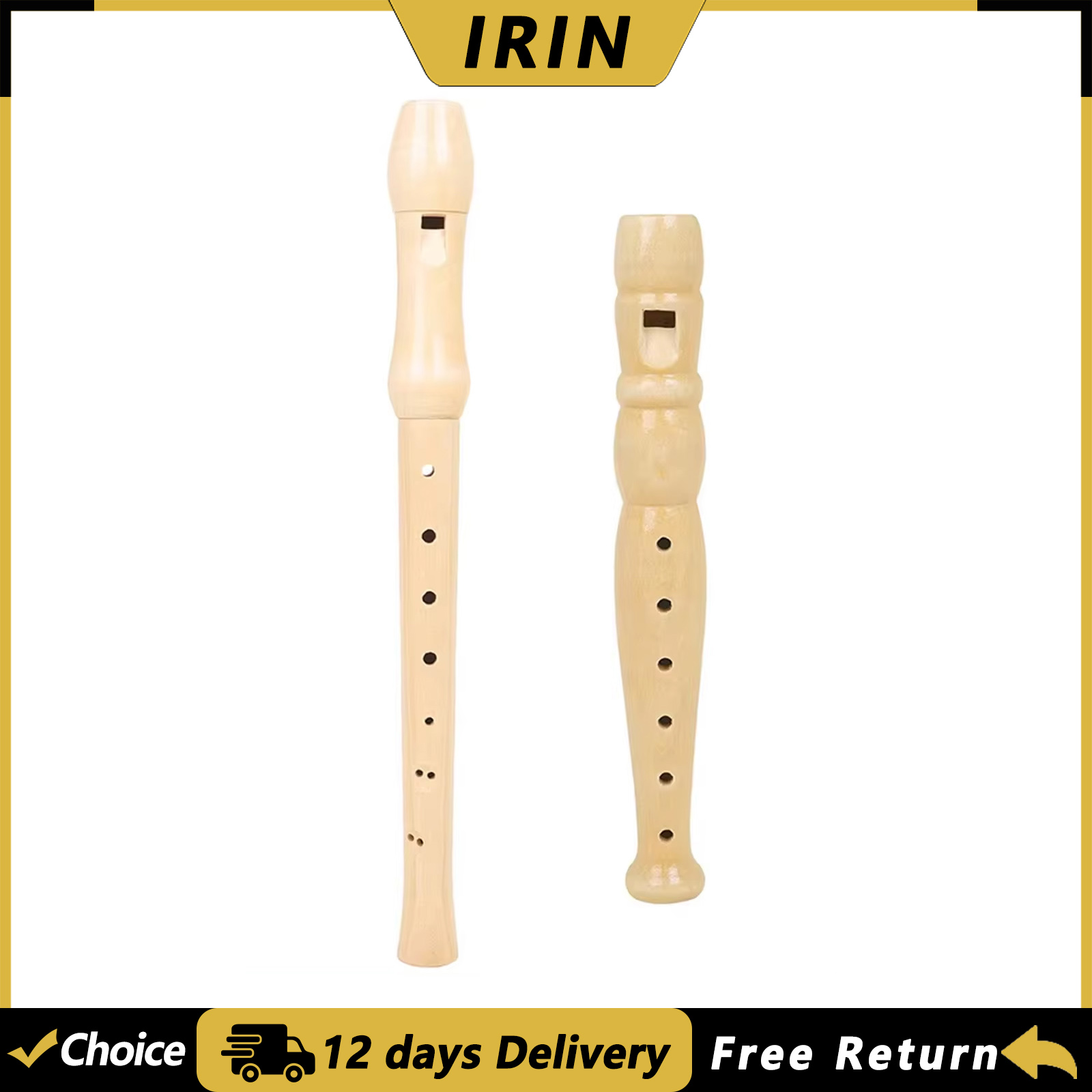 IRIN 6/8 Hole Recorder Wood Co - Musical Instrument Harmonium 评论和价格