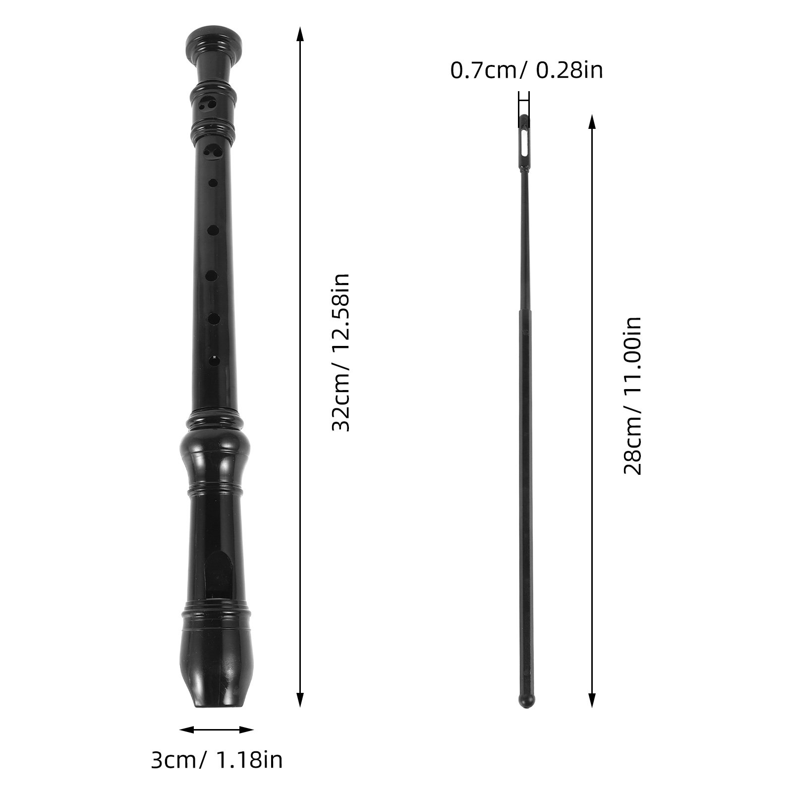 8 Hole Black Transparent Sopra - Soprano Recorder Plastic 评论和价格